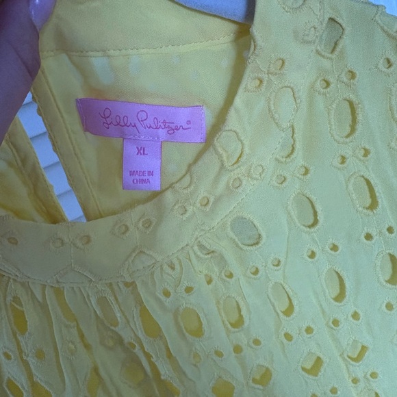 Lilly Pulitzer Sunny Yellow Eyelet Top - Picture 4 of 6